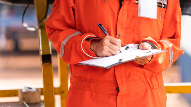 Safety audit in progress at an industrial switchroom
